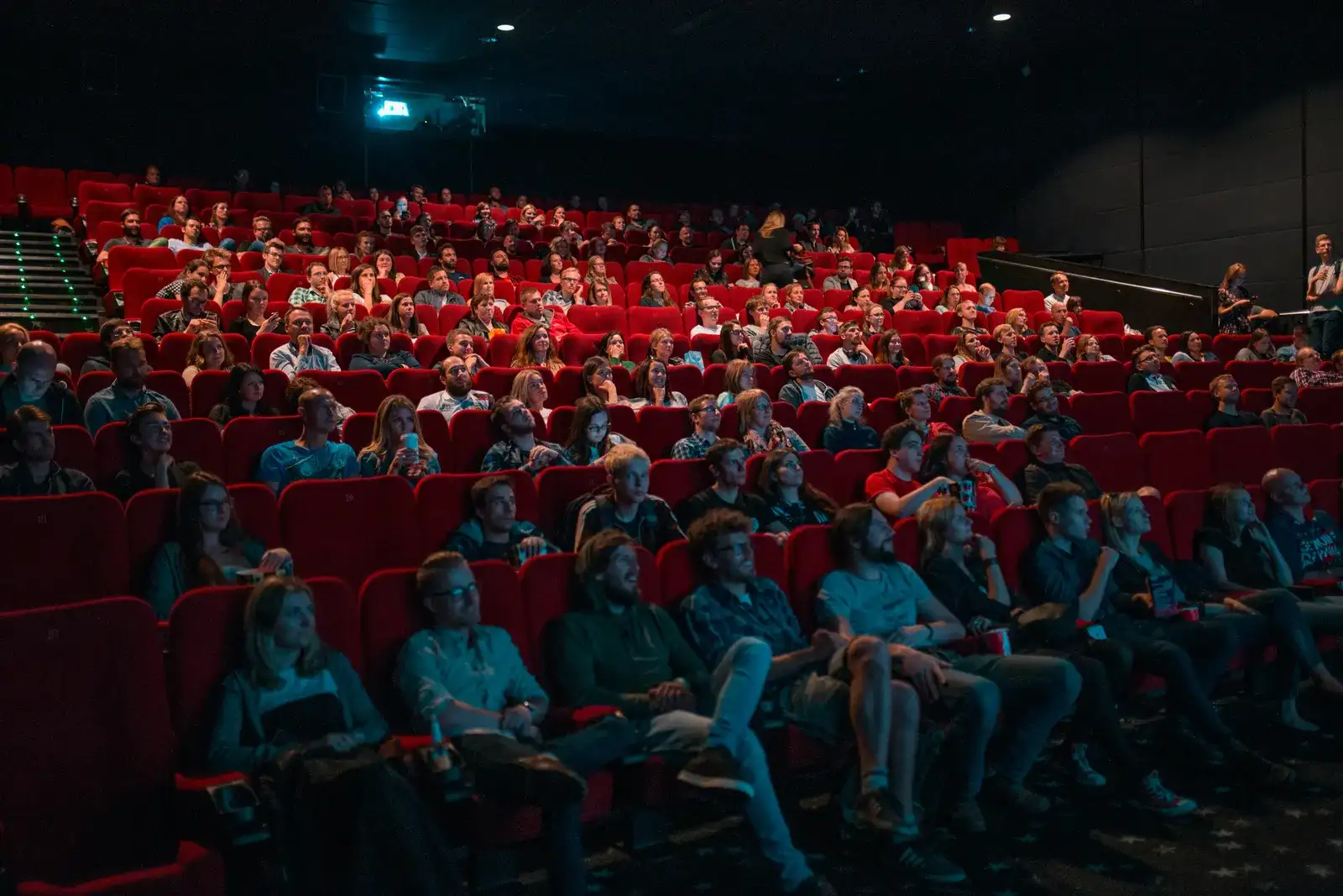 person watching movie