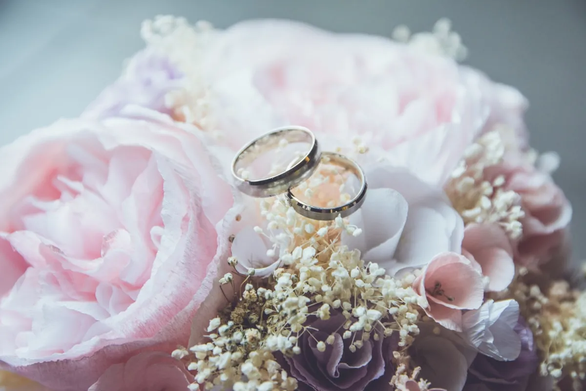 Romantic sunset proposal setting
