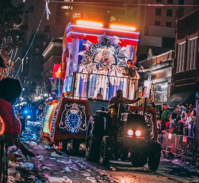 Calendar marked for Mardi Gras