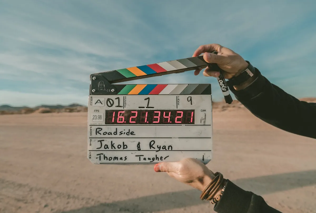 film camera on set