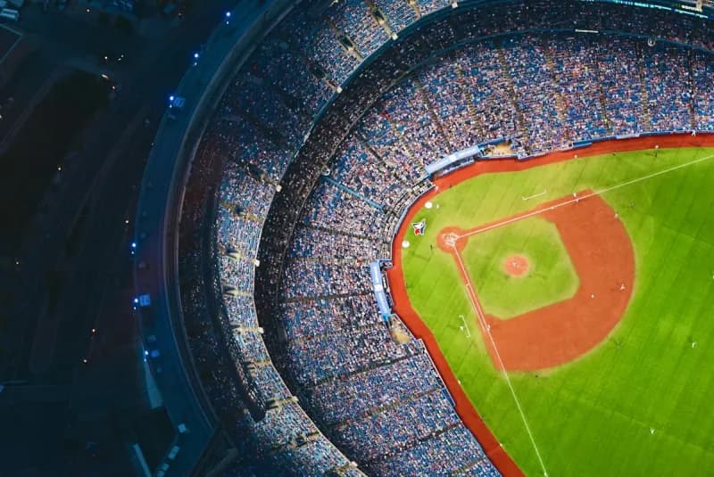 baseball game at night